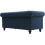 Chesterfield 2-sits soffa bl� - Herron