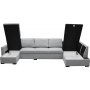U-soffa med f�rvaring 367 cm gr�