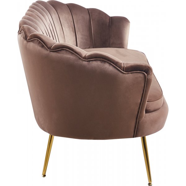 Kingsley soffa 3-sits i brun sammet + Rengöring för möbler Kingsley soffa 3-sits i brun sammet + Rengöring för möbler