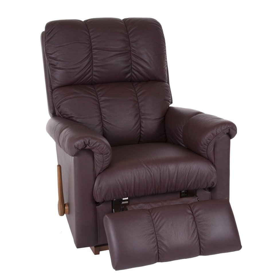 Lazboy Aspen reclinerfåtölj i skinn Rödbrun/körsbärsträ 8495 kr
