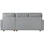 Soffa med f�rvaring gr� 214 cm bred