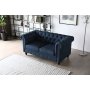 Chesterfield 2-sits soffa bl� - Herron