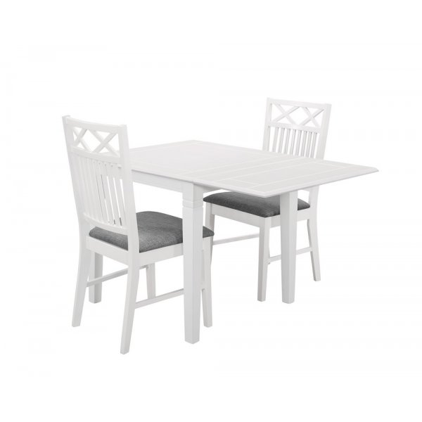 Sandhamn matgrupp - Bord inklusive 2 st stolar - Vit Sandhamn matgrupp - Bord inklusive 2 st stolar - Vit