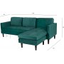 Divansoffa gr�n 218 cm bred