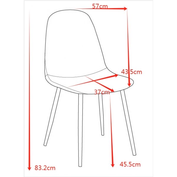 Stol i m�rkgr� sammet med svarta ben