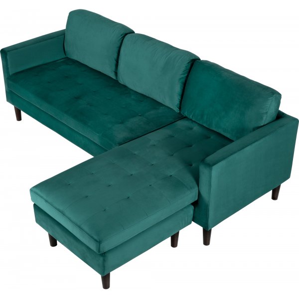 Divansoffa gr�n 218 cm bred