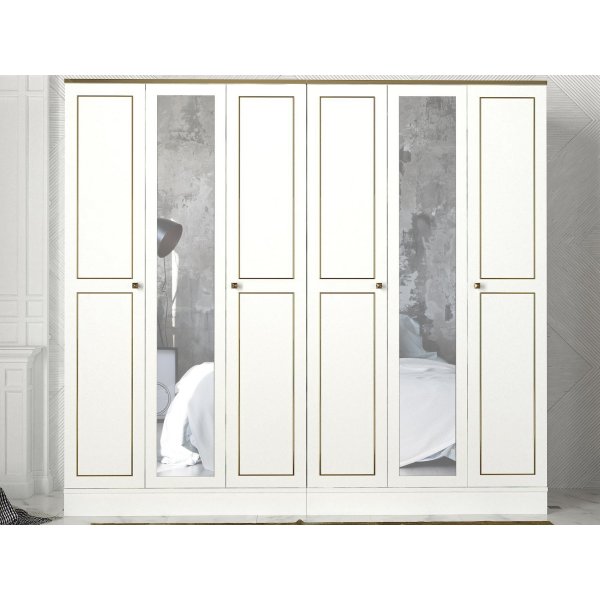 Ravenna garderob - Vit/guld Ravenna garderob - Vit/guld