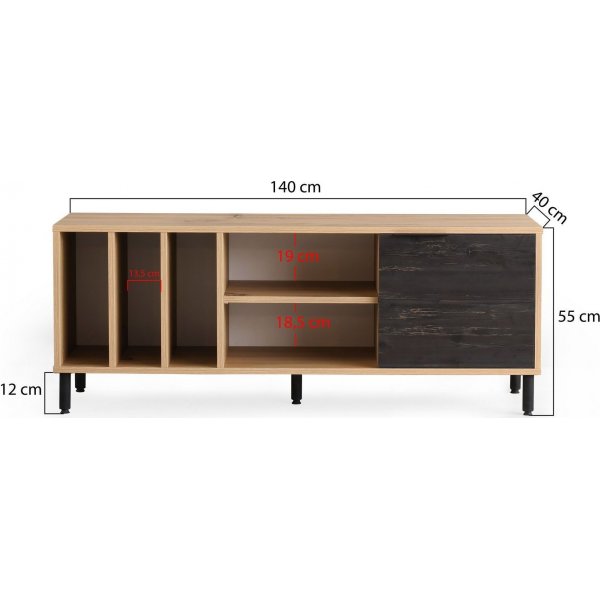 Casares TV-bänk - Ek/mörkbrun Casares TV-bänk - Ek/mörkbrun
