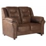 1 Vera 2-sits soffa i brunt microfiber + Möbeltassar