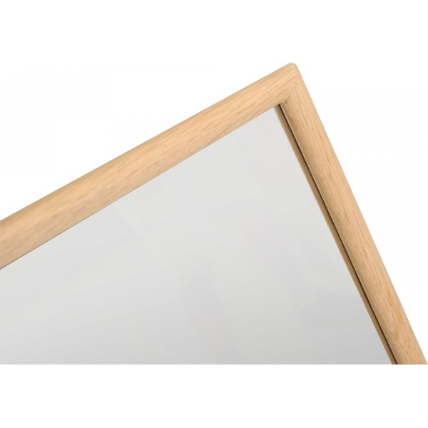 Cirkus spegel 40 x 80 cm - Vitpigmenterad ek + Glas och Kristallreng�ring