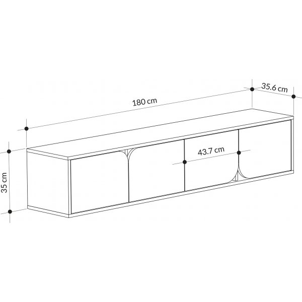 Spark TV-bänk - Ek/antracit Spark TV-bänk - Ek/antracit