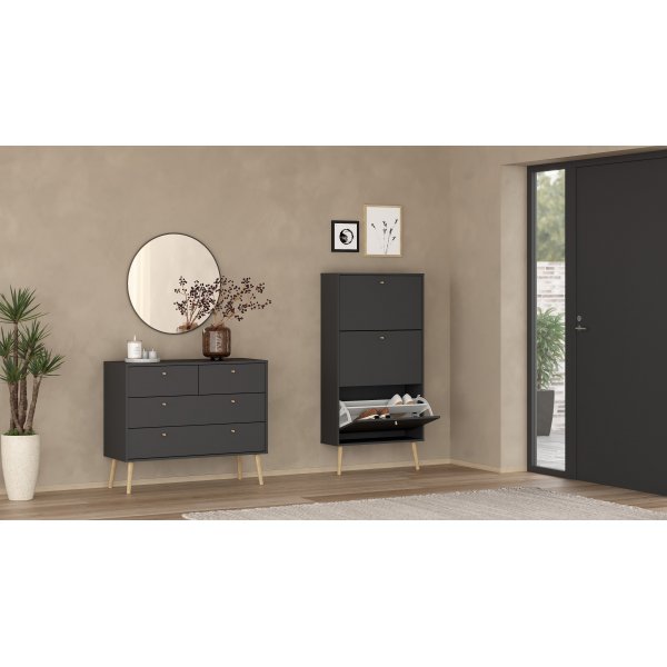 Skosk�p Bodo | 3 f�llbara luckor | Matt gr�