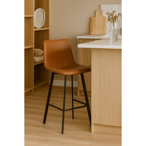 Oregon barstol cognac - Sitthöjd 72 cm + Textilvård för möbler Oregon barstol cognac - Sitthöjd 72 cm + Textilvård för möbler