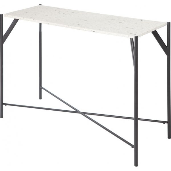 Konsolbord stenskiva med svarta ben 100 cm bred