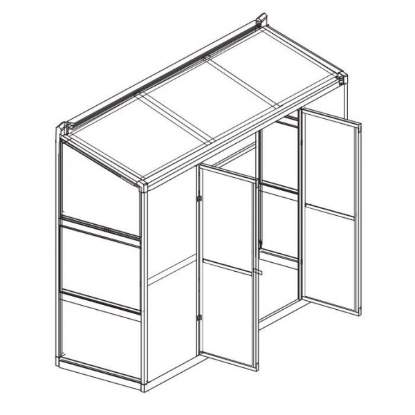 Väggväxthus Atlas - 1,3 m²