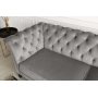 Soffa chesterfield 3-sits gr� - Henry + Reng�ring f�r m�bler