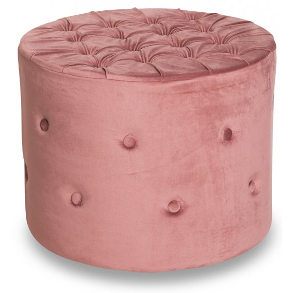 Sitta Sittpuff med knappar - korallrosa Sammet Sitta Sittpuff med knappar - korallrosa Sammet