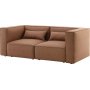 Nees modulsoffa i cognac combo 5 + Textilv�rd f�r m�bler
