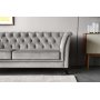 Soffa chesterfield 3-sits gr� - Henry + Reng�ring f�r m�bler