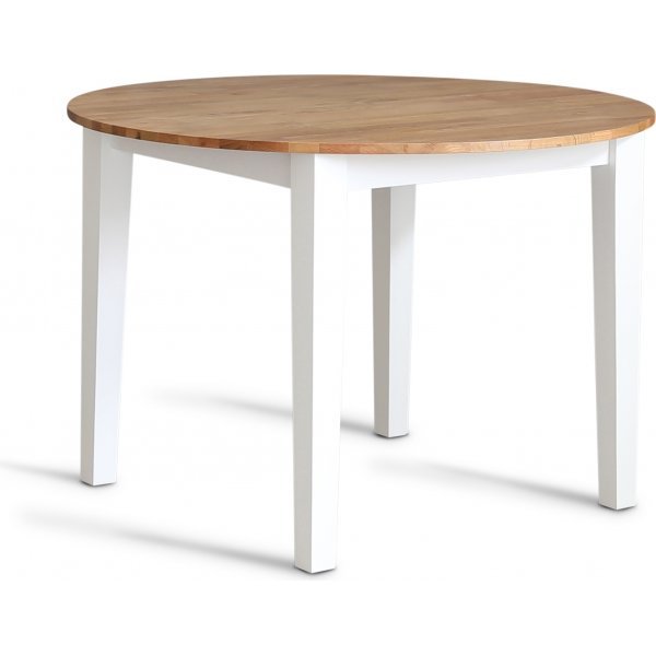 Matgrupp: L�ck� matbord, runt - vit / oljad ek + 4 st Selma stol - vit / oljad ek + 3.00 x M�beltassar